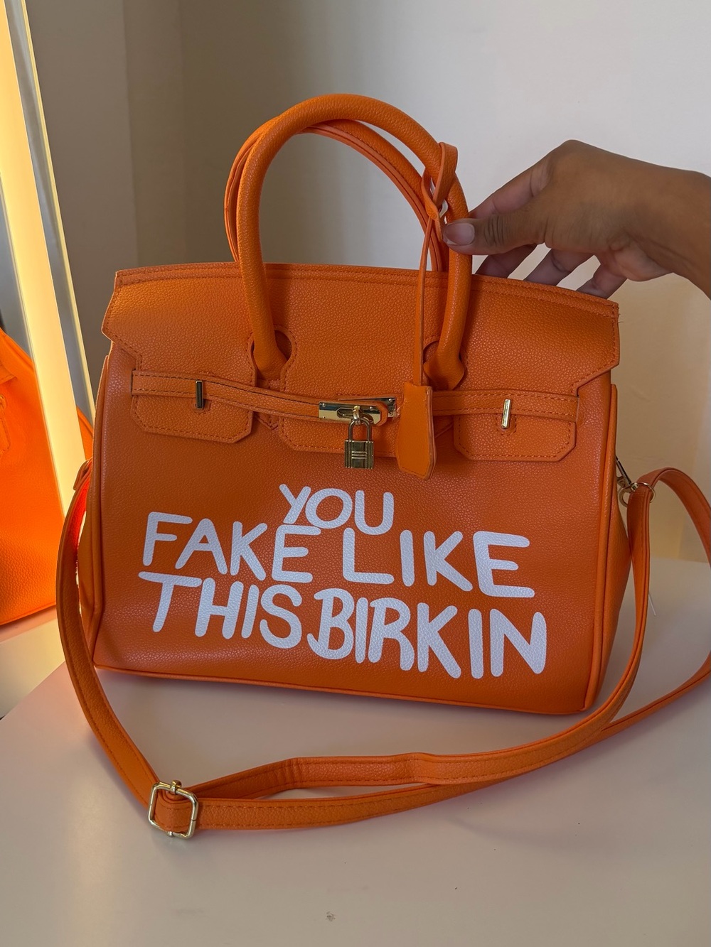 Orange Bag w/ shoulder strap